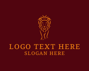 Safari - Yellow Abstract Lion logo design