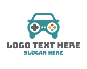 Video Game - Car Gaming Controller logo design