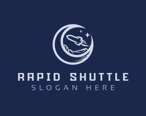 Shuttle - Moon Rocket Astronomy logo design