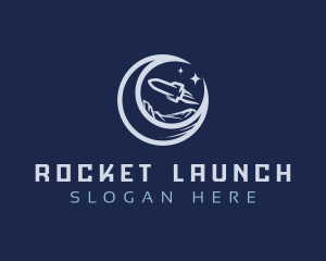 Rocket - Moon Rocket Astronomy logo design
