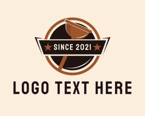 Plunger - Toilet Plunger Maintenance logo design