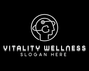 Stethoscope Mental Wellness logo design