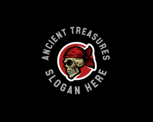 Sailor Pirate Skull  Logo