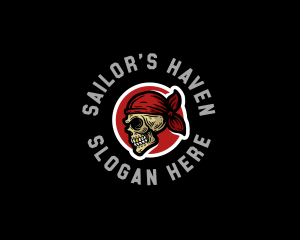 Sailor Pirate Skull  logo design