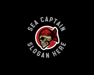 Sailor Pirate Skull  logo design