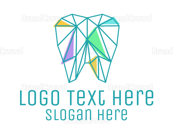 Geometric Dentist Tooth Logo