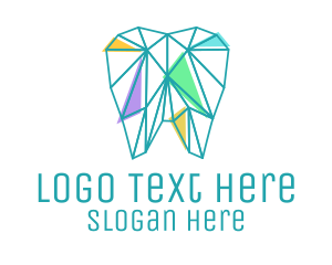 Toothbrush - Geometric Dentist Tooth logo design