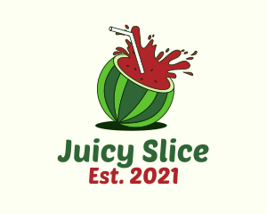 Watermelon Juice Drink logo design