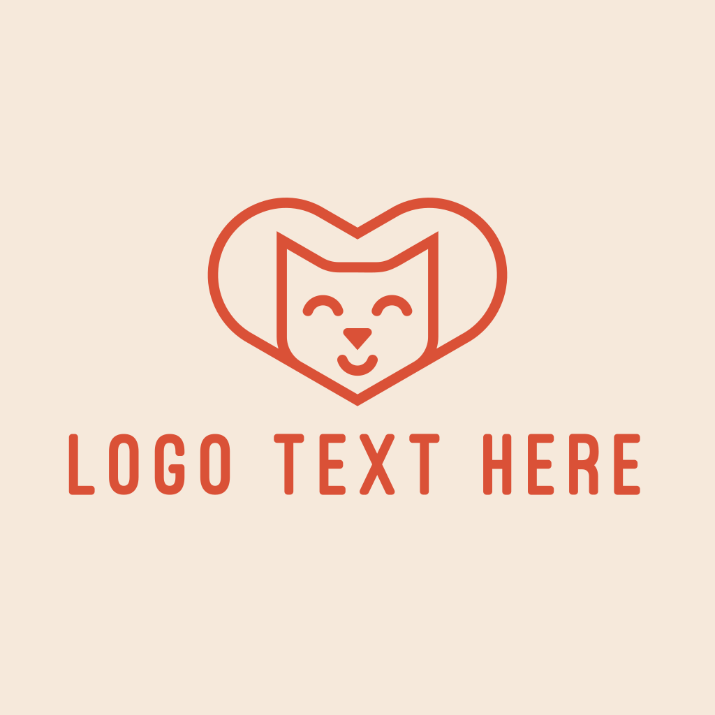 Heart Cat Love Logo | BrandCrowd Logo Maker