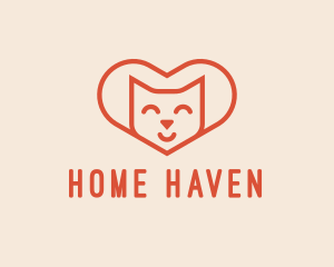 Heart Cat Love Logo