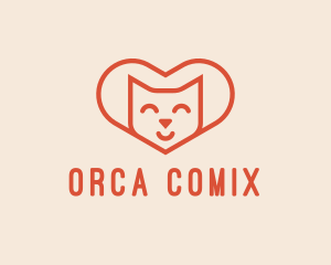 Heart Cat Love Logo