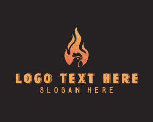 Restaurant - Fire Chicken Barbecue logo design