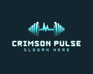 Pulse Gym Dumbbell  logo design