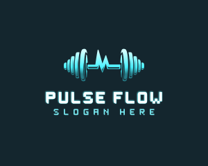 Pulse Gym Dumbbell  logo design