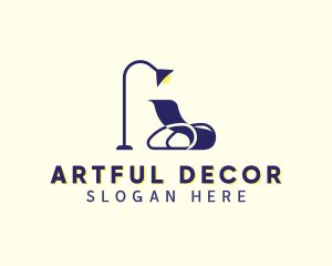 Lamp Chair Decor logo design