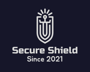 Safeguard - Medieval Shield Sword logo design