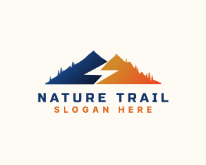 Trail - Lightning Mountain Trail logo design