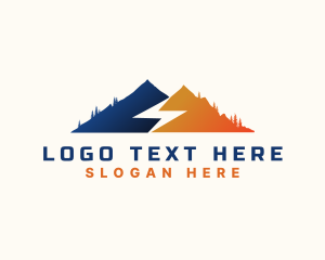 Tourism - Lightning Mountain Trail logo design