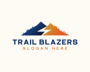 Lightning Mountain Trail logo design