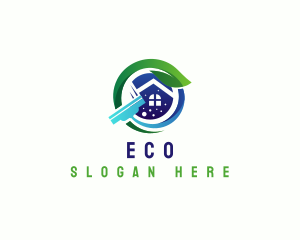 Eco House Cleaning  logo design