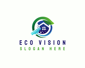 Eco House Cleaning  logo design