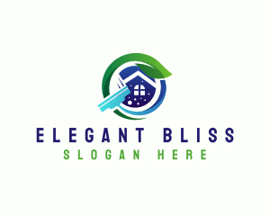 Squeegee - Eco House Cleaning logo design