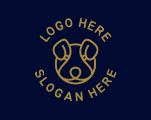 Golden Dog Animal Logo