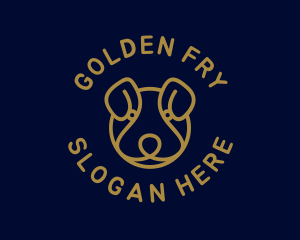 Golden Dog Animal logo design