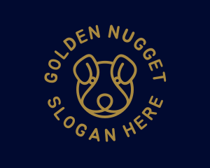 Golden Dog Animal logo design