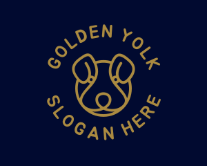 Golden Dog Animal logo design