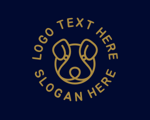 Golden Dog Animal Logo