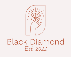 Shiny Diamond Hand logo design