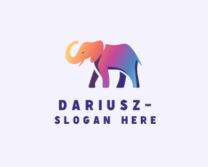 Gradient Wild Elephant Logo