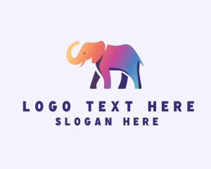 Gradient Wild Elephant Logo