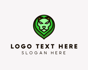 League - Wildlife Lion Head logo design