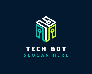 Ai - Technology AI Cube logo design