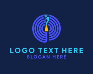 Cleaning Services - Spiral Water Hose logo design