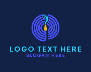 Bathroom - Spiral Water Hose logo design