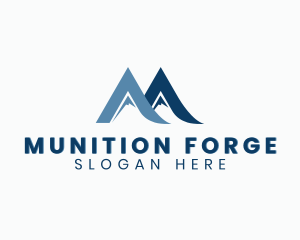 Mountain Peak Letter M logo design