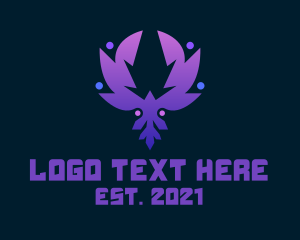 Vulture - Modern Purple Phoenix logo design
