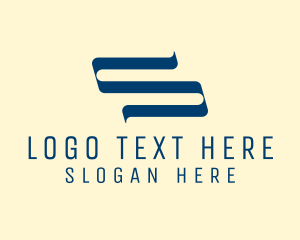 Style - Modern Ribbon Letter S logo design