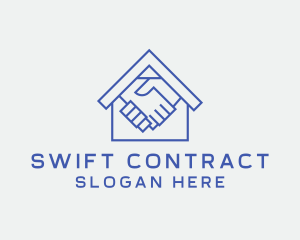 Contract - House Contractor Handshake logo design