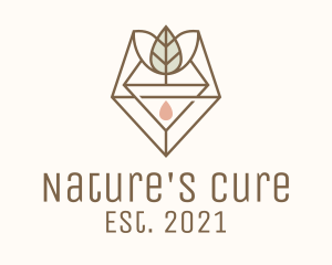 Naturopath - Leaf Herb Essence Oil logo design