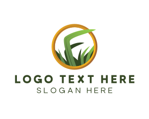 Vegan - Letter F Grass Spa logo design