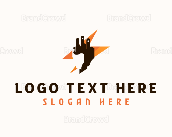 Electric Plug Electrician Logo