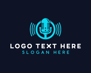 Radio - Broadcaster Microphone Radio logo design