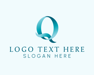 Media - Ribbon Media Letter Q logo design