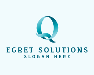 Ribbon Media Letter Q  logo design