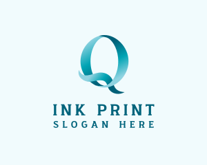 Ribbon Media Letter Q  logo design