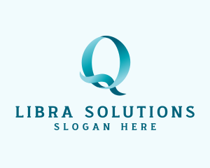 Ribbon Media Letter Q  logo design